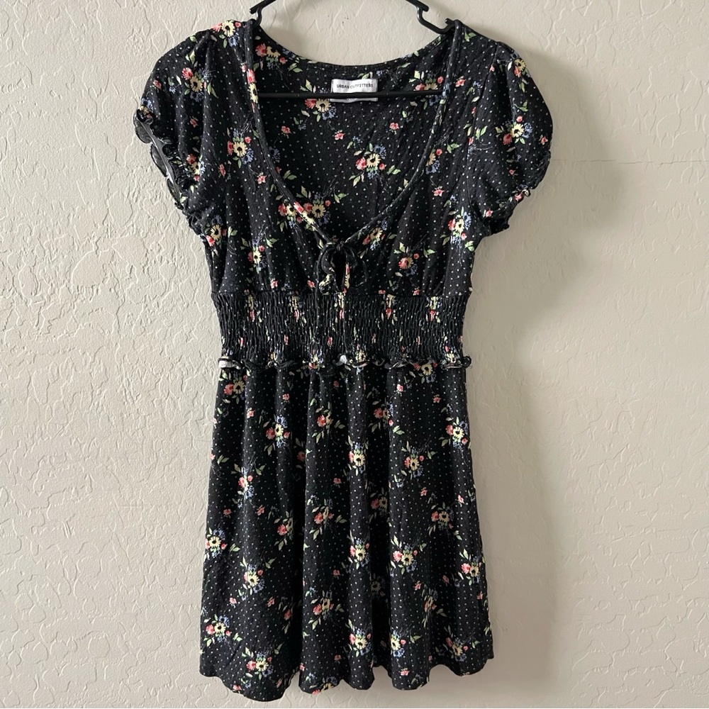 Urban Outfitters Black Floral Mini Dress
